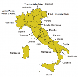 L'Italia e le sue regioni - Autore: mac9 - CC-by-SA*